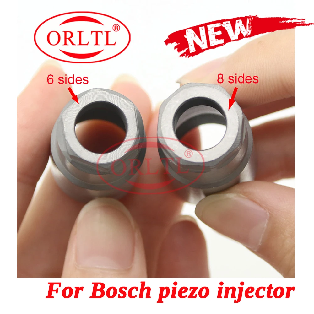 Diesel Injector 6 Side Nozzle Nut 8 Sides Nozzle Cap For Bosch Piezo 0445115045 0445116018 0445117030 0445117021 0445117022