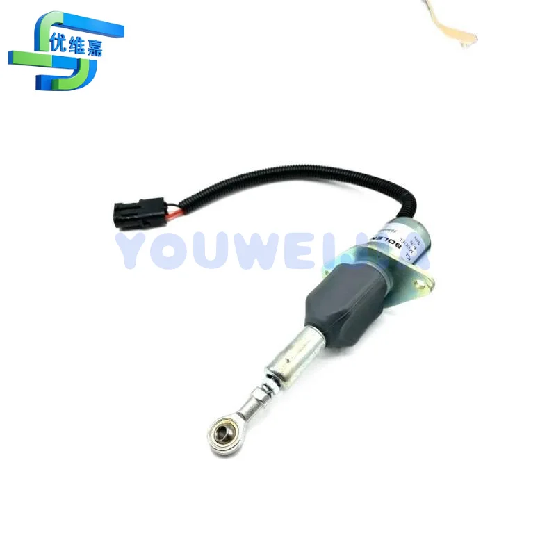 3928161   24V 3930234 3964624   Fuel Shutoff Stop Solenoid SA-4293-24 SA-4293-24N for Cummins 6CT 8.3L Komatsu Hyundai Engine