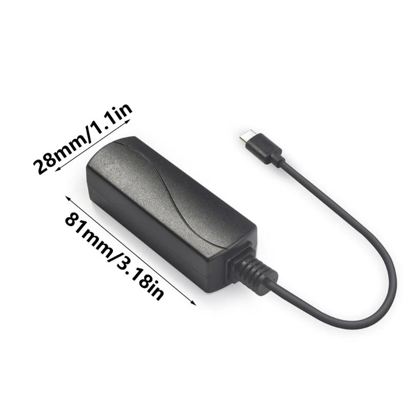 Y51A PoE zu USB C Konverter POE zu Typ C Treiber 5V Ausgang 10/100Mbps Ethernet Adapter Mobile gerät Breitband für Telefon