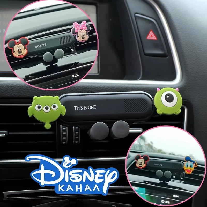 Disney Mickey Mouse Car Phone Holder Goddess Models Car Mobile Support for Universal GPS Stand Cartoon Anime Interior Decoration