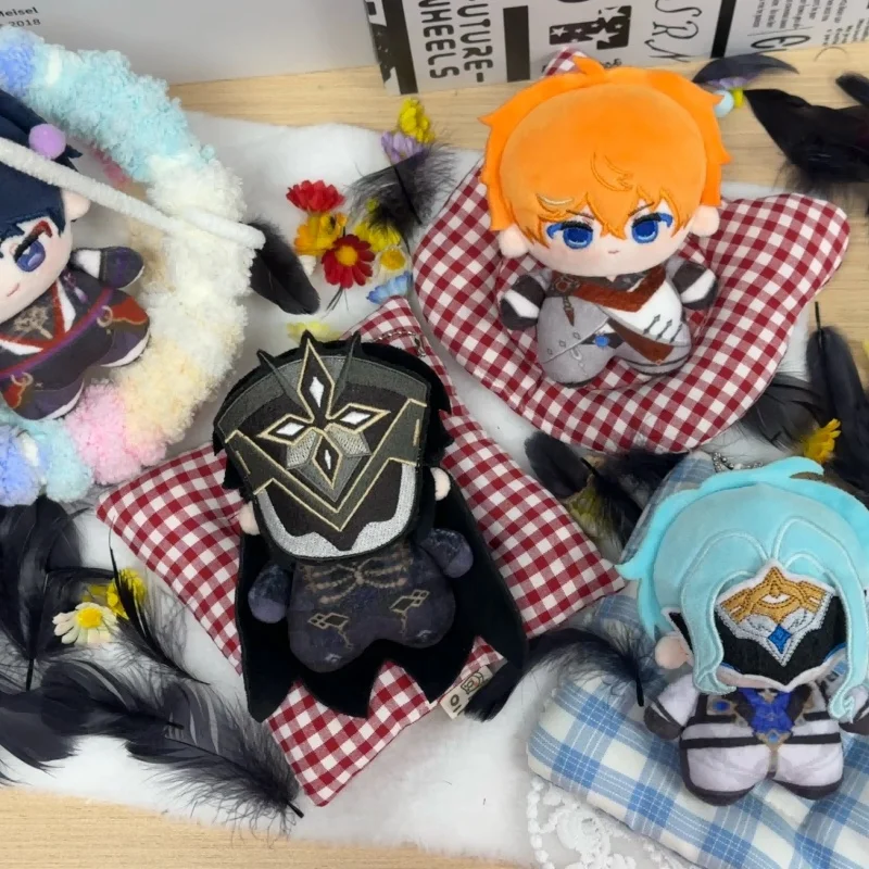 Dottore Genshin Impact 10cm Nunu Body Cotton Doll Fatui Harbinger Capitano Childe Wanderer Sandrone Plush Keychain  Anime Game