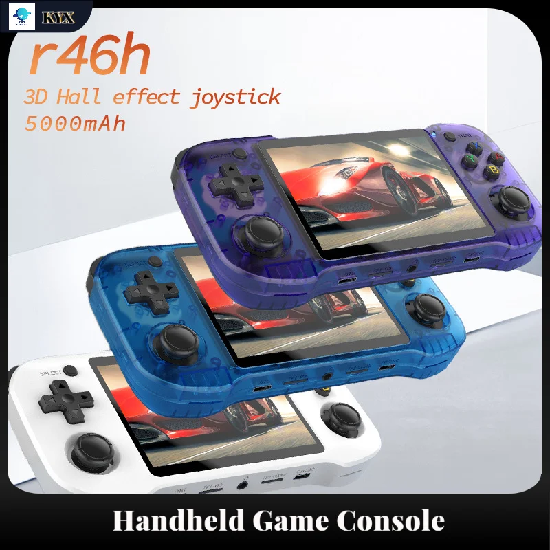

НОВАЯ портативная игровая консоль R46H, 4,2 дюйма, система Linux, 64G/128G, IPS-экран, игровая консоль с Wi-Fi для двух игроков, портативная карманная