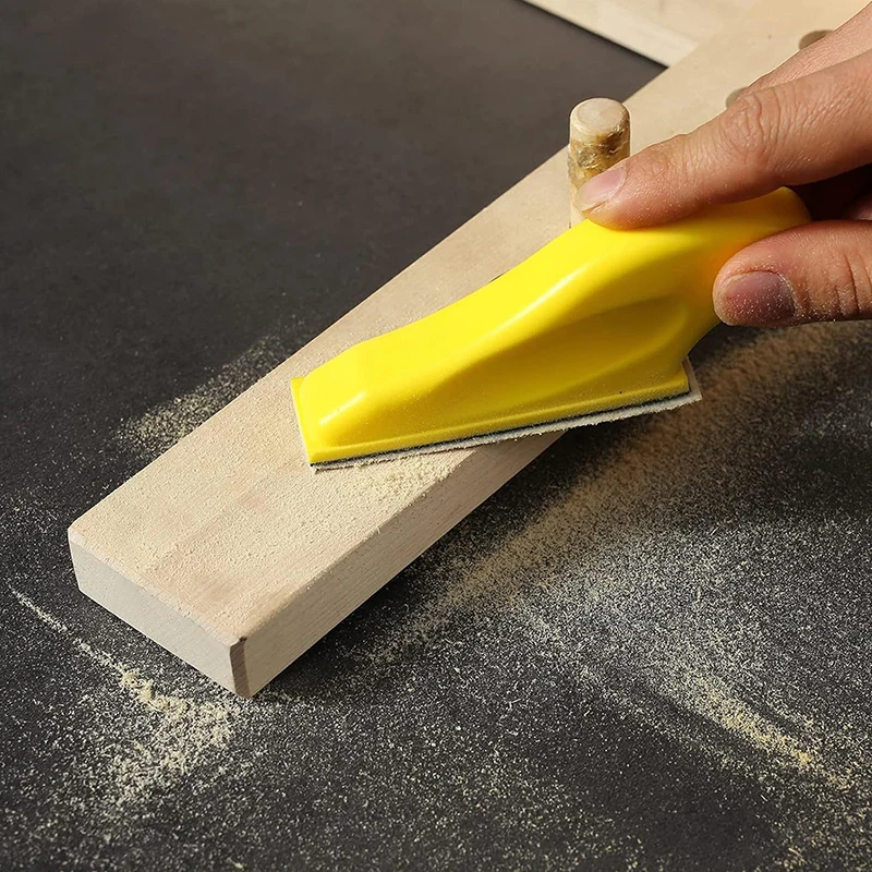 

Woodworking 3.5"x 1" Mini Sandpaper Kit With Hook And Loop Sanding Block 71Pcs Assorted 40/80/120/180/240/400/600 Grits