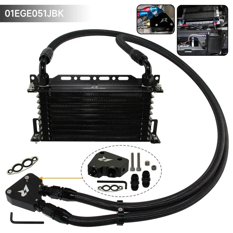

10/13/15 Row Black Oil Cooler w/ Bracket Kit AN10 For Chevrolet Corvette C5 C6 C7 1997-2004 LS1 LS2 LS3 LS6 LS7 LS9 Adapter
