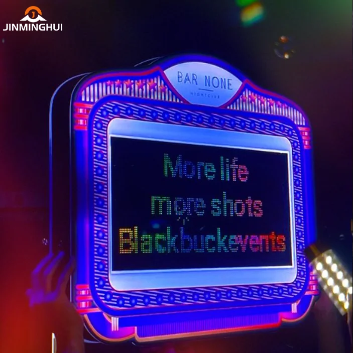 VIP Custom Logo LED Plastic Metal Billboard Bottle Glorifier Remote Control for Custom Color Bar Advertising Display