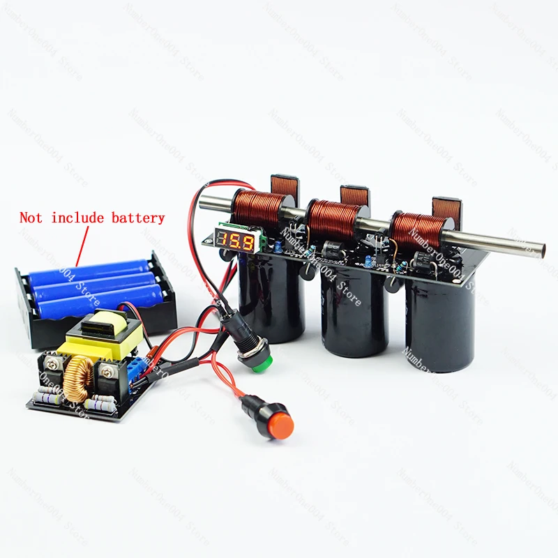 High-voltage integrated electromagnetic gun Multi-stage DIY coil gun kit Physics experiment teaching science and education model