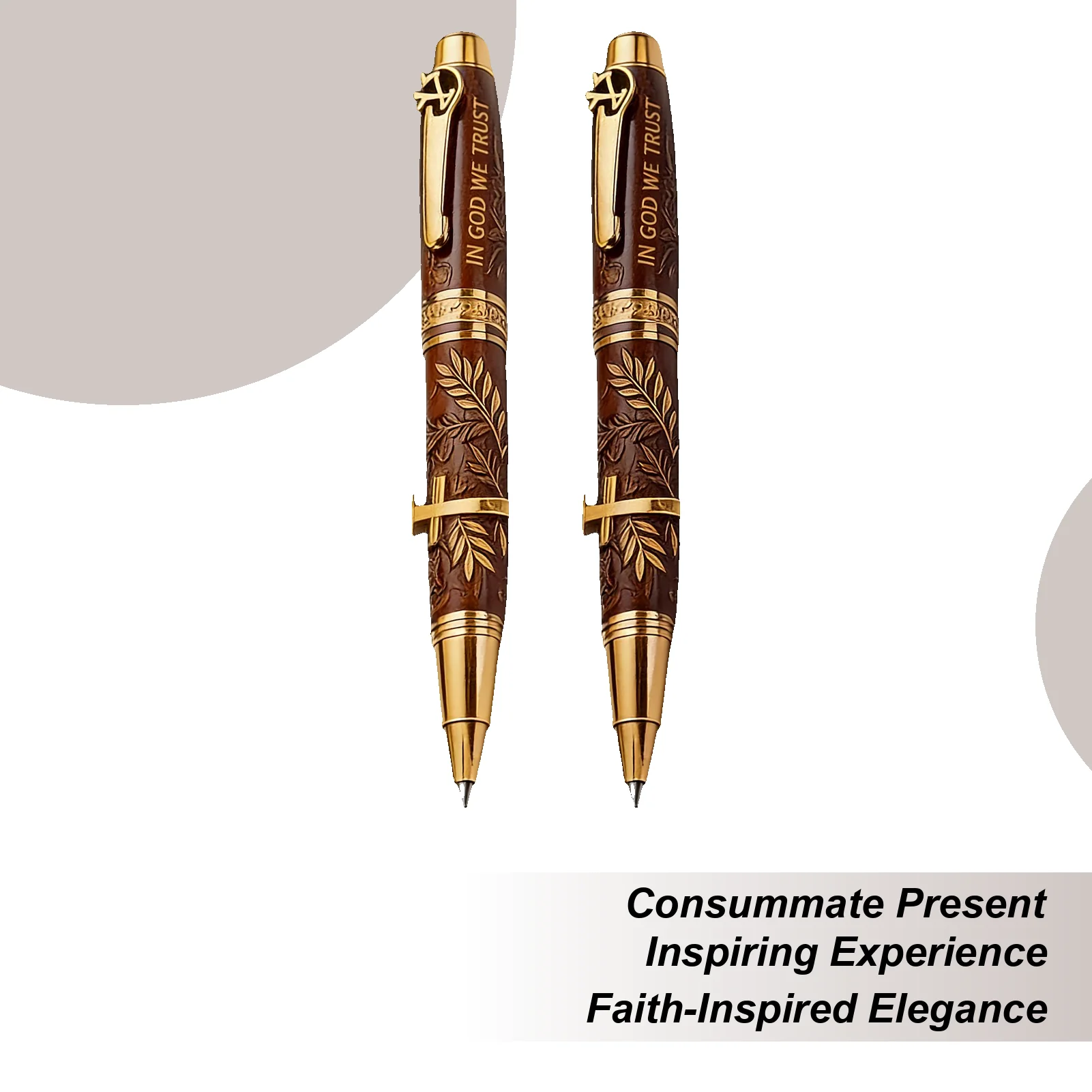 

God Bless Bible Commemorative Pen Christian Gift Pen Engraved Scriptures Cross Design Inspirational Writing Supplies