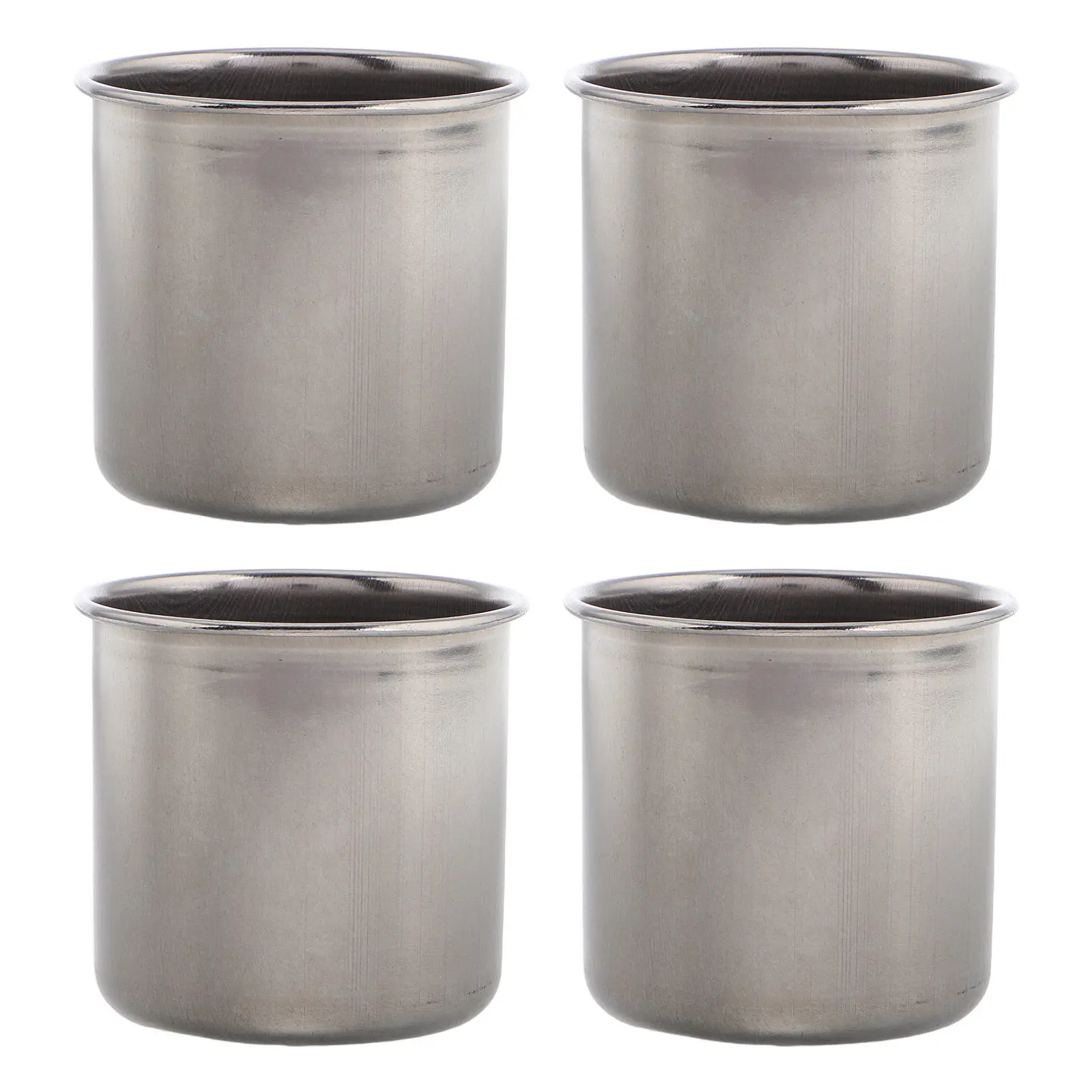 4Pcs Stainless Steel Children Cups Multifunctional Smooth Lip Edge Metal Drinking Glasses for Kids Home School Cafeteria Wine