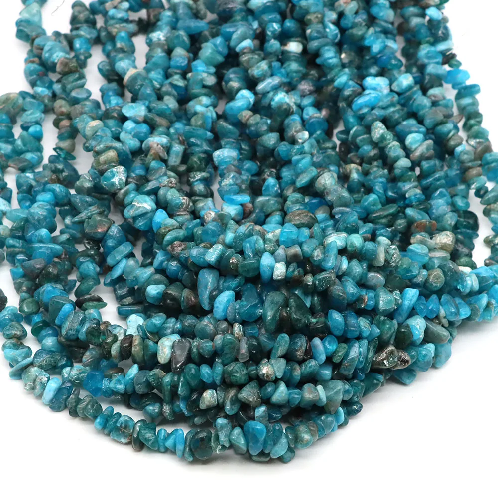 5-8mm Irregular Freeform Chip Gravel Beads Natural Stone Blue Apatite Beads For Jewelry Making Diy Necklace Bracelet Accessory