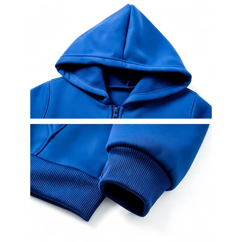 Halloween Girl Magic Wizard Cartoon Print Zip Hooded Sweatshirt  Autumn and Winter Long-Sleeved Comfortable Polyester Loose Card