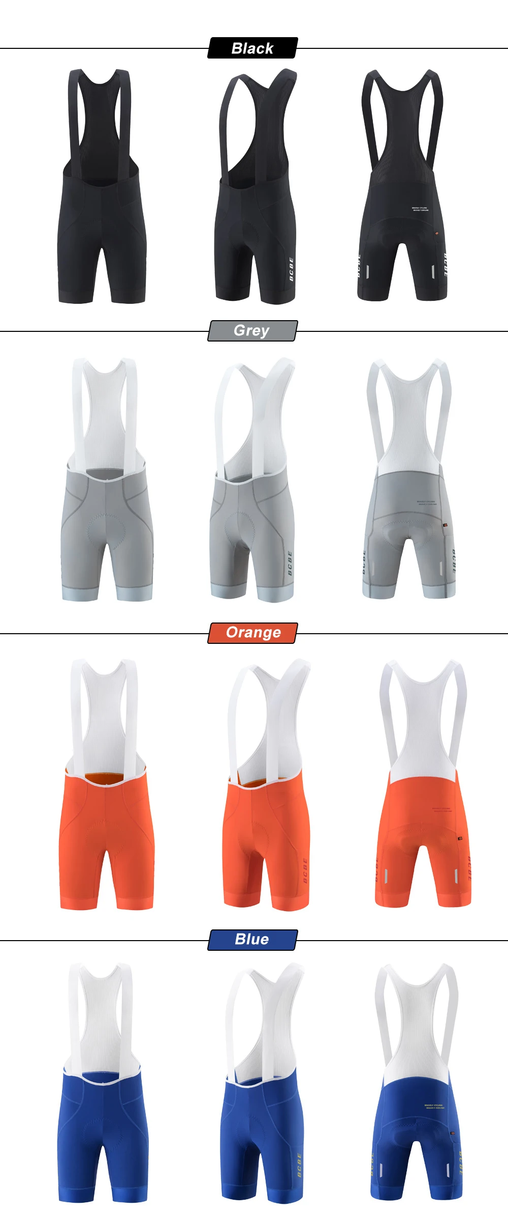 BCBE-ING Herren RACE Radsport-Trägerhose Italien 7Hour Elastic Interface 120kg Dichte Polster Leichtgewicht Schnelltrocknend Atmungsaktive Trägerhose – Detail 10