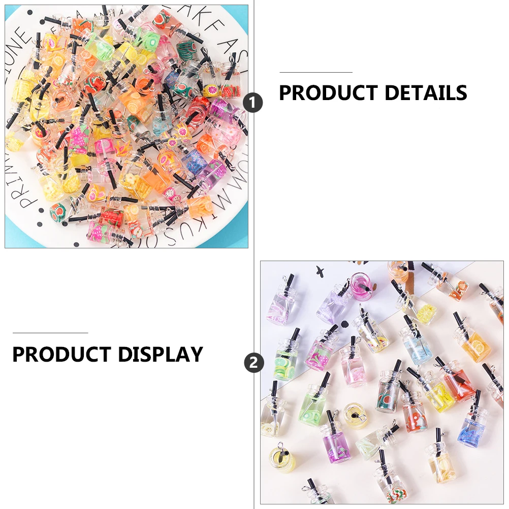 

20pcs Mini Bottle Diy Charms Charms 10mmx18mm DIY Accessories Jewelry Pendant Crafts Bulk Mixed Colors Plastic