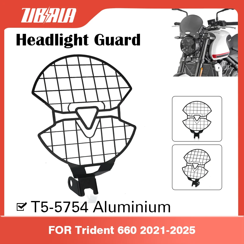 

FOR Trident 660 2021-2022-2023-2024 Motorcycle Accessories Aluminium Headlight Guard Grille Cover Head Light Protector Grill