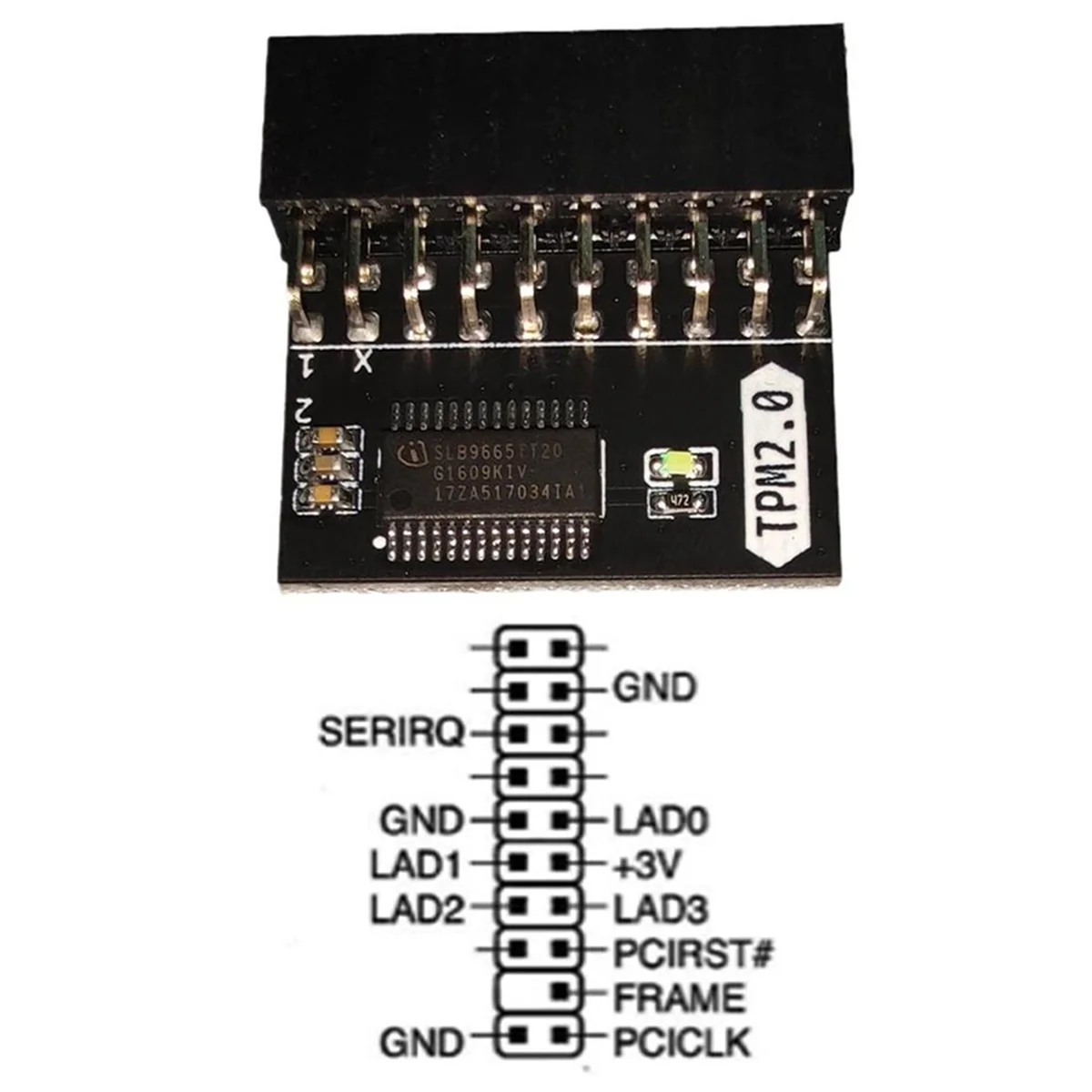 LPC Protection Module for TPM-L R2.0/ -TPM2.0 Compatible with and for Platform Module 20-Pin