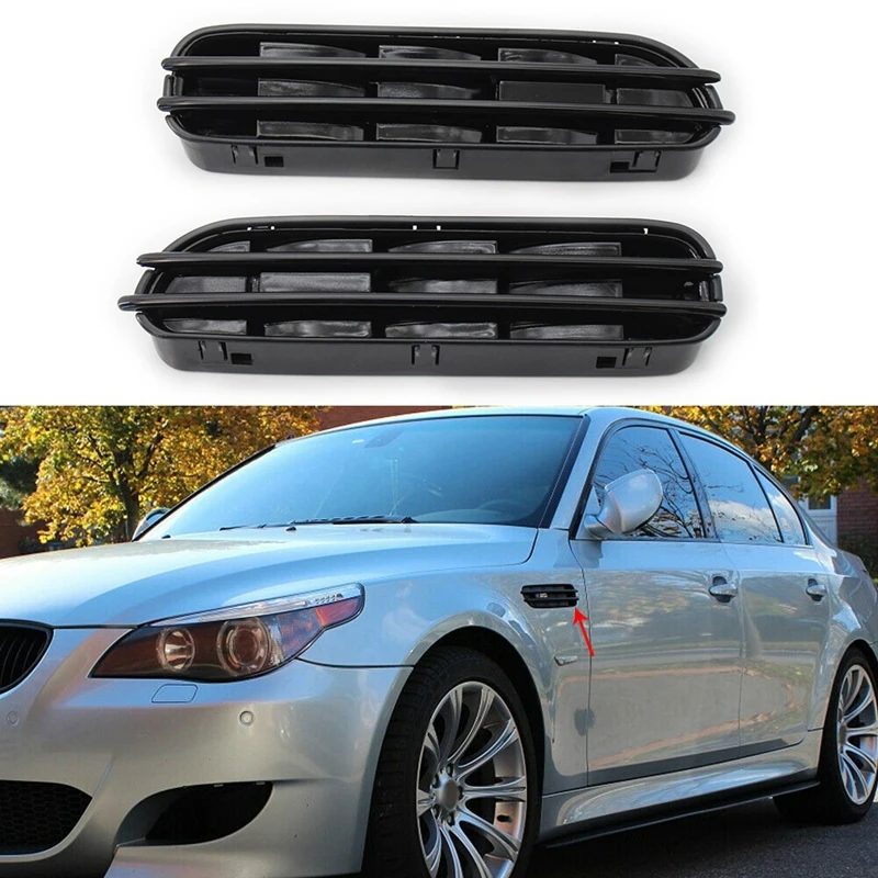 Car Fender Side Panel Grilles Vents For BMW 5 Series E39 Fender Ventilation Mesh 51137896849 51137896850