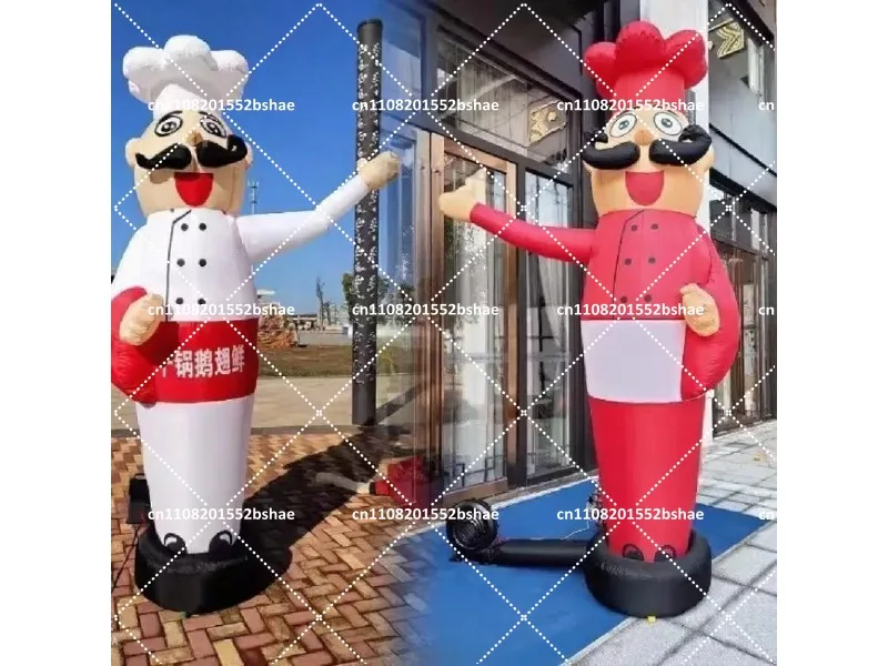 Inflatable Chef Doll for Catering Celebration Waving Decoration Without Fan