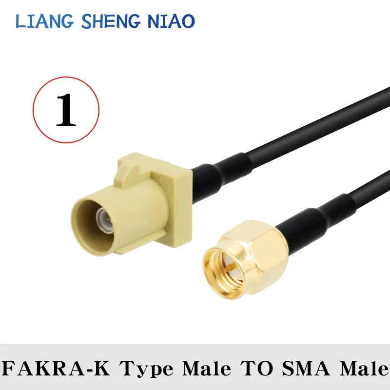 Fakra K Male/Female RG174 Coaxial Cable for Car Satellite Radio GSM Cellular Phone 50Ohm for Car Telematics Extension Cable