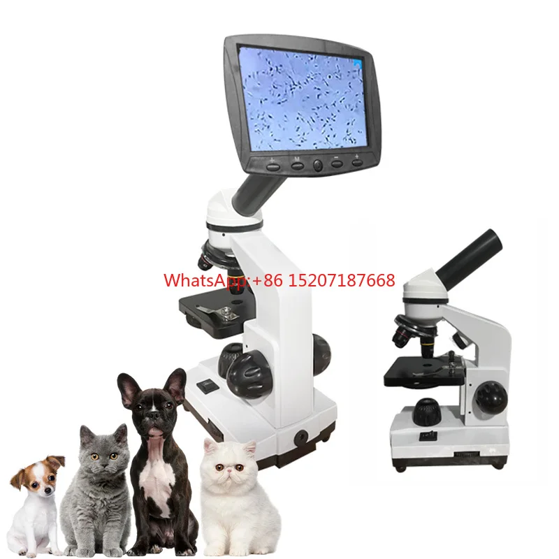 Hot Sale Portable veterinary semen microscope with lcd 5 inch screen