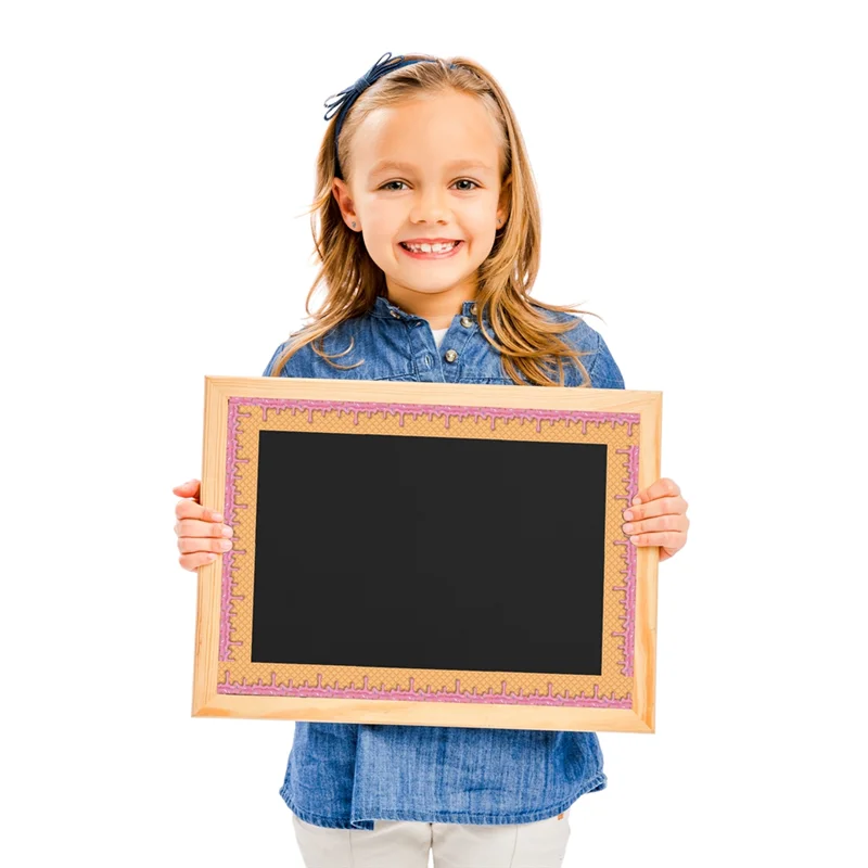 A98Z الآيس كريم ذاتية اللصق 65.6Ft لوحة الإعلانات الحدود لوحة الإعلانات ملصق زينة للفصول الدراسية السبورة سهلة Inst