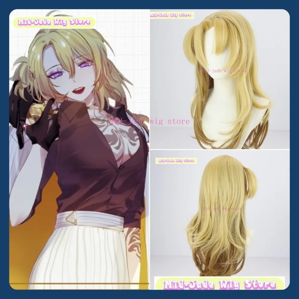 

Mid-jade Wig Store NIJISANJI Luca Kaneshiro Genderbend Cosplay Wig Anime Game Role-playing Halloween Party Costumes Props