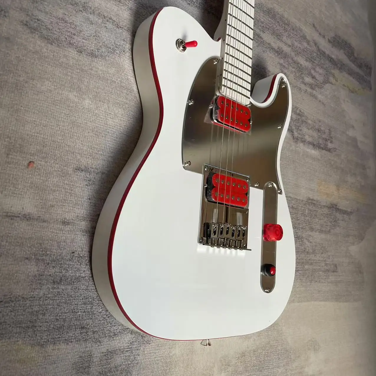 Electric guitar 6-chord TL model, white body, factory shipped real pictures, in stock, order shipped immediately