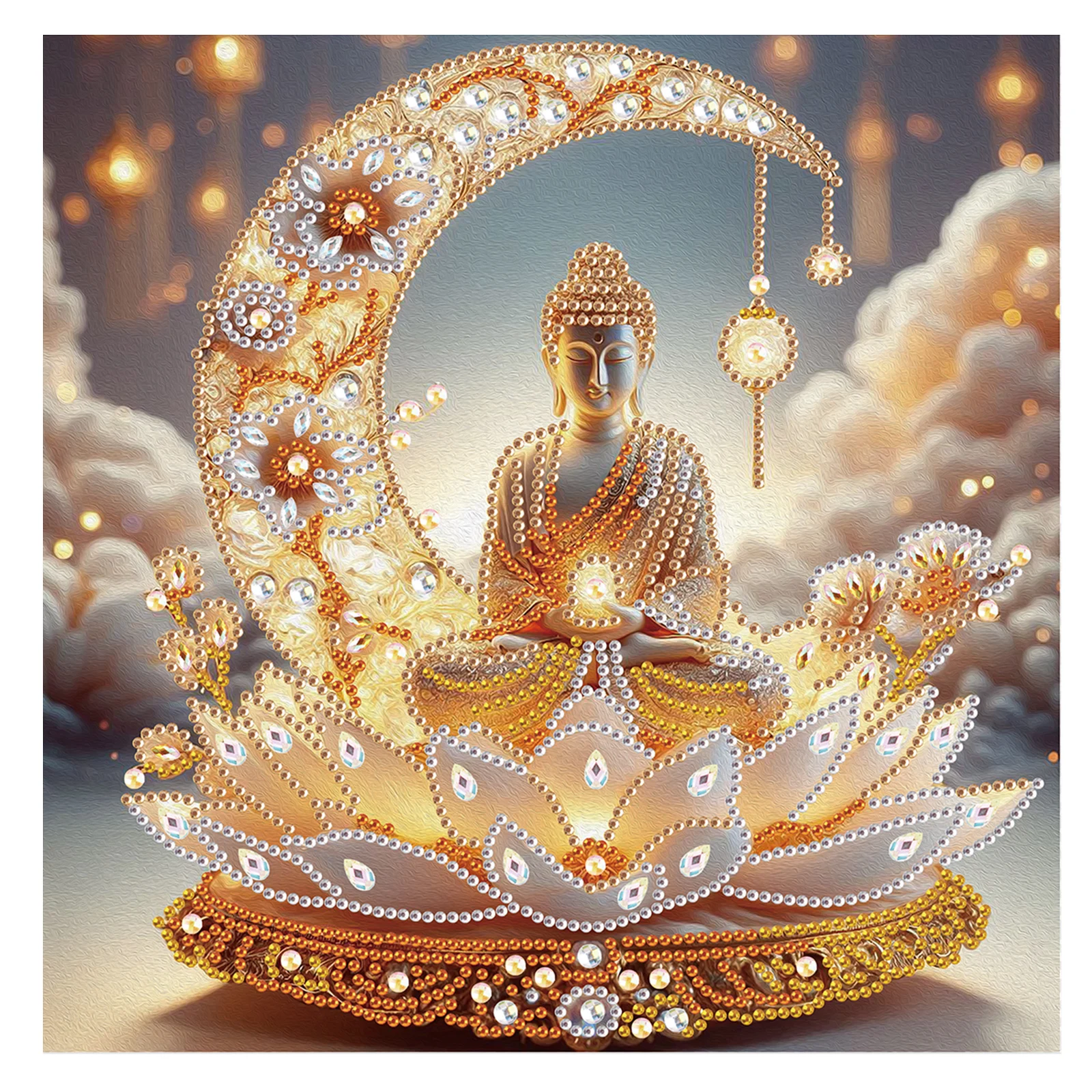 DIY Religion Special Shape Diamond Art Painting Kit for Adult Beginner,Crystal Diamond Dots Kit for Home Wall Decoration Gift