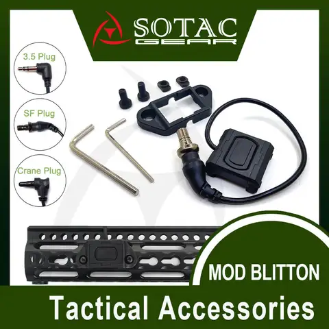 SOTAC Tactical Flashlight Mini Switch Keymod for M300B M600 DBAL PEQ Scout Light Hot Button