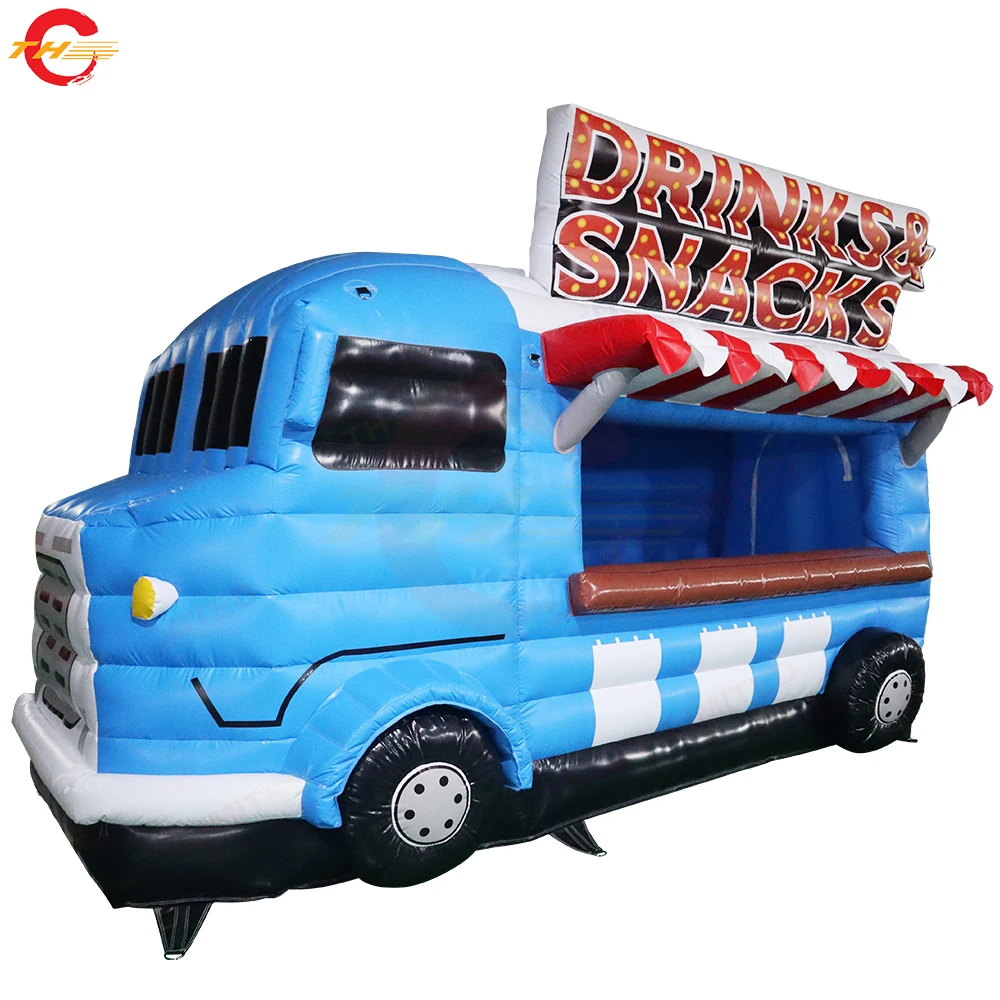 

Free Door Shipping 4x2.7x3mH Ice-Cream Vanice Inflatable Replica Carnival Events Inflatable Snack Drinks Booth Tent for Sale