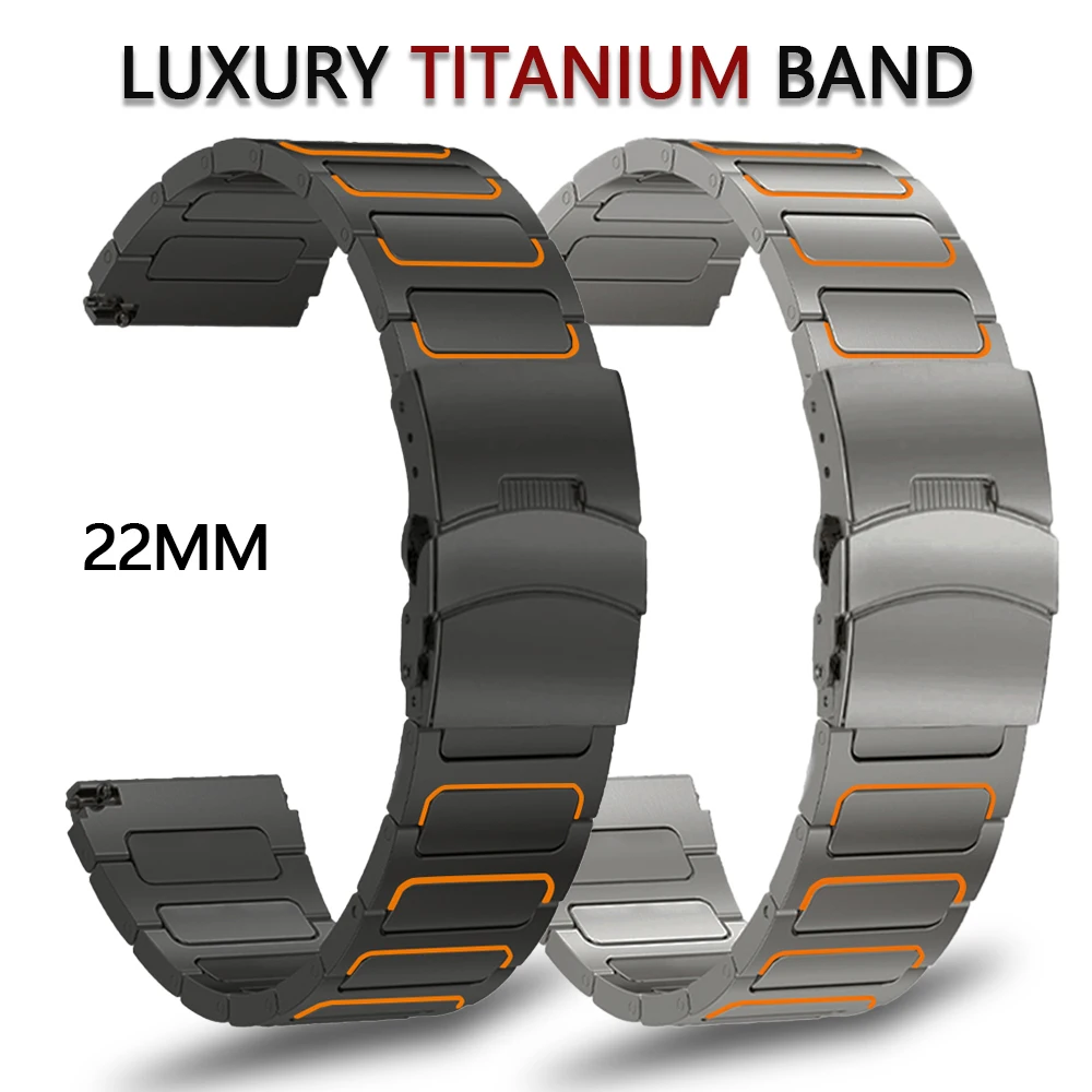 22 مللي متر حزام التيتانيوم ل Amazfit Balance GTR 4/3/2 سوار الأعمال الفاخرة لساعة هواوي GT5 Pro GT4 46 مللي متر 4Pro Ultimate