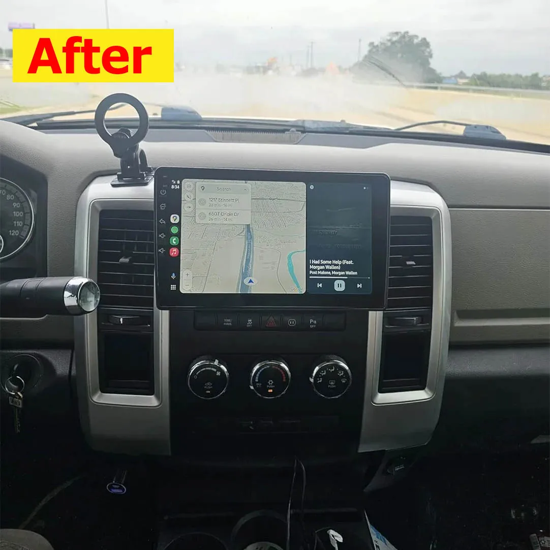 Android 14 Intelligent Car Radio System For Dodge ram 1500 2008-2012 2 Din Car Stereo GPS ASP Multimedia Player Head Unit