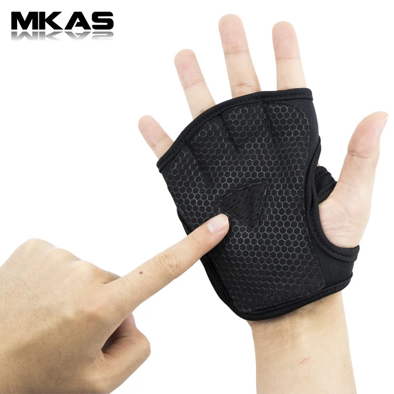 Breathable Fitness Gloves Silicone Palm Hollow Back Gym Gloves Anti Skid Weightlifting Palm Workout Dumbbell Bodybuilding