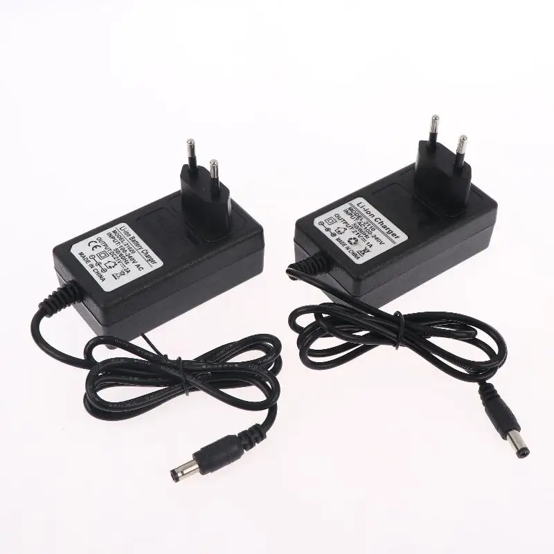 EU Plug 21V Lithium Battery Charger 1A 2A For 18V Electric Drill Polishing Machine Lawn Mower Intelligent Power Adapter-New