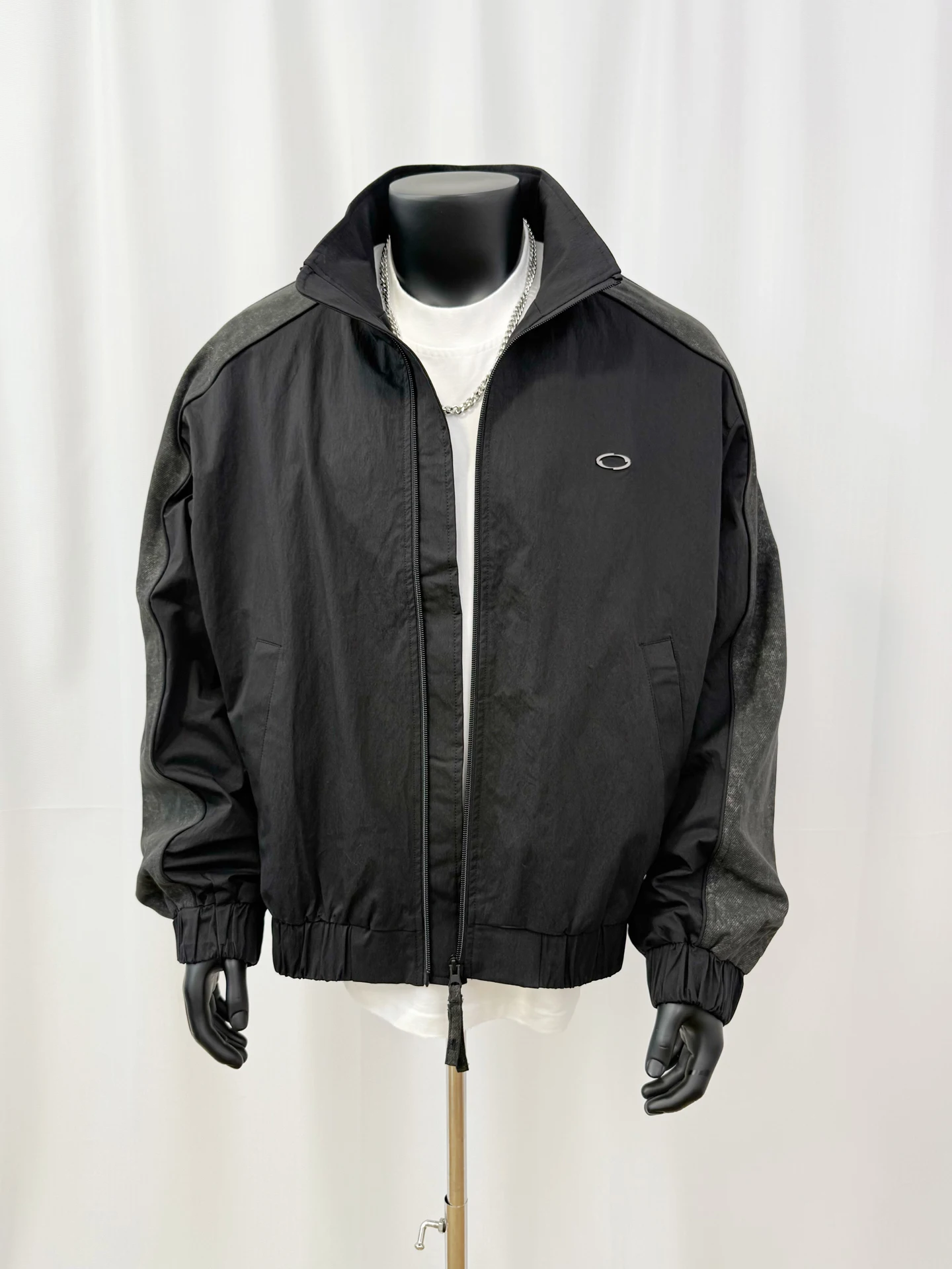 

Faionable Casual Men's Jaet Color Blo Versatile Outerwear Autumn Winter New Sle Streetwear Nylon Cotton Polyester Blend