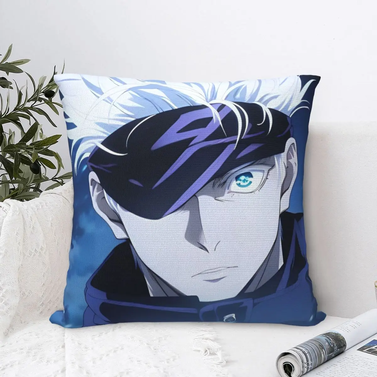 Gojo Satoru Pillowcase Polyester Cushion Cover Decor Anime Jujutsu Kaisen Pillow Case Cover Car Square 40*40cm