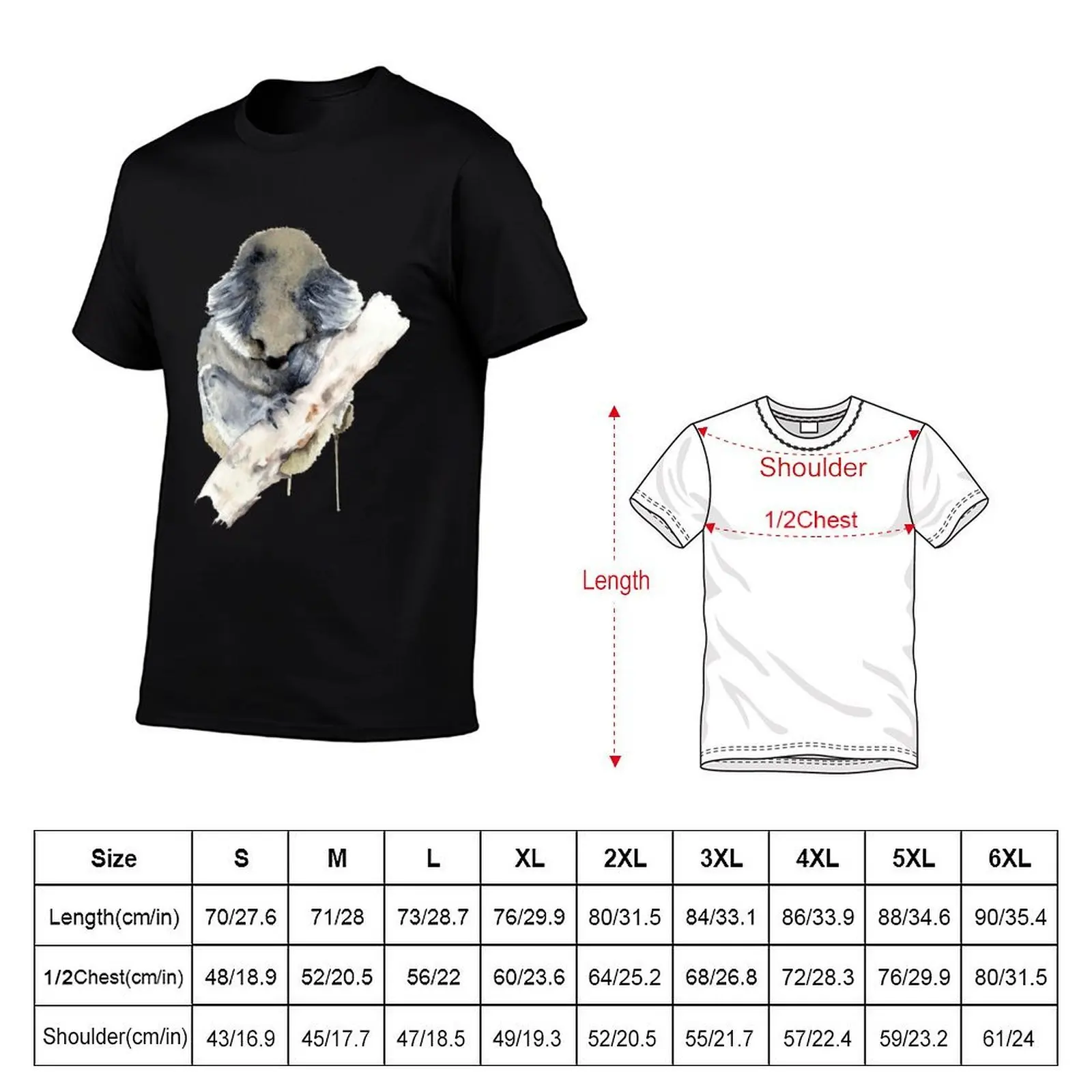 Sleepy Koala Watercolour T-Shirt, Summer Casual Cotton Tee, Oversized Streetwear Tops, Vintage Graphic Print, Unisex Men Women
