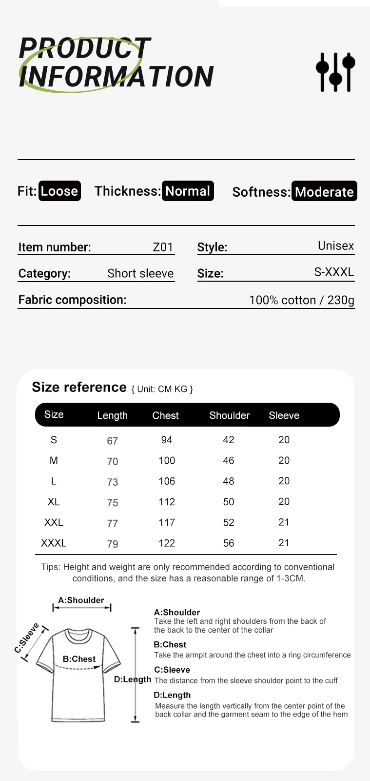 Japanische Kalligraphie Charaktere Muster T-Shirt Herren Lose Baumwolle T Shirts Trendy Sommer Kurzarm All-Match Hip Hop Kleidung – Detail 1