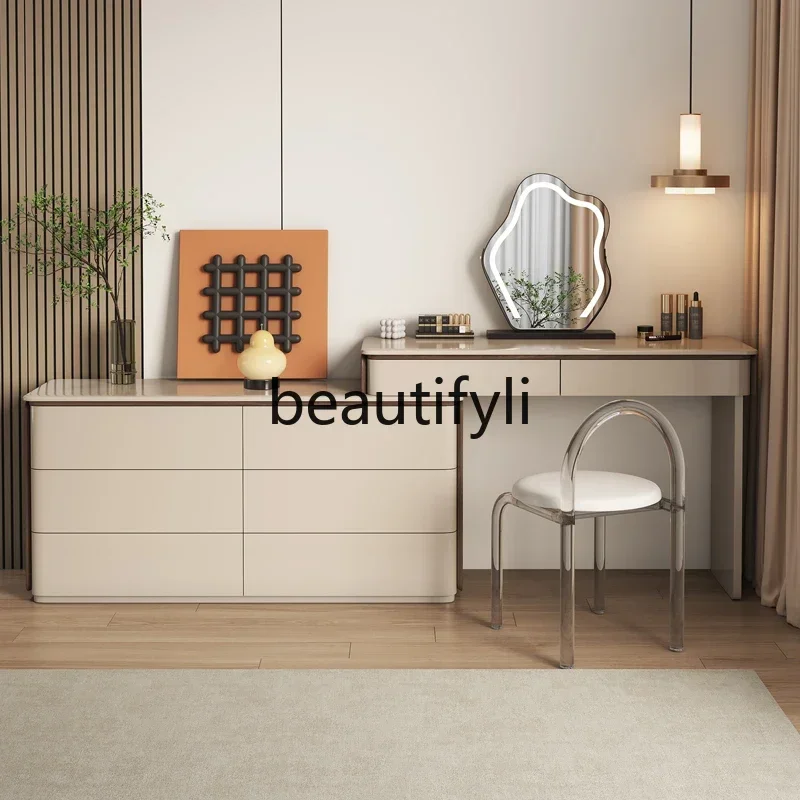 

Light luxury solid wood dresser, high-end makeup table, bedroom, modern simple storage integrated cabinet