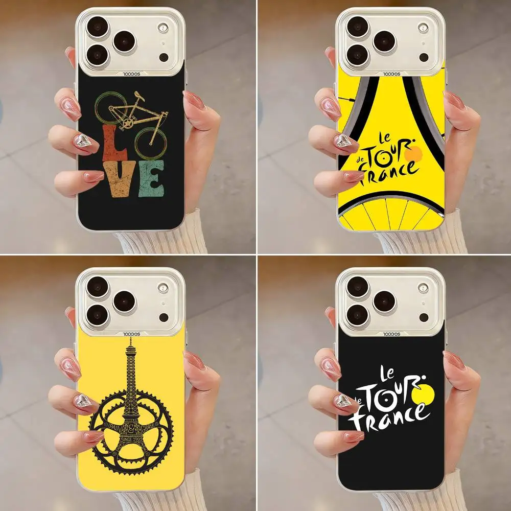 

Bike T-Tour DE F-France Phone Case For iPhone 17,16,13,12,X,11,15,14,Pro,Max,Plus,SE4,Air,Mini White IMD HD Matte