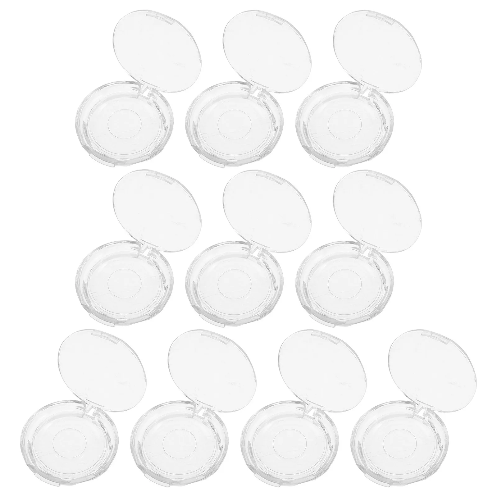 10 pçs caixa de armazenamento de cílios redondo caso de embalagem de chicote organizador vazio suporte de viagem de plástico recipiente de chicote de olho