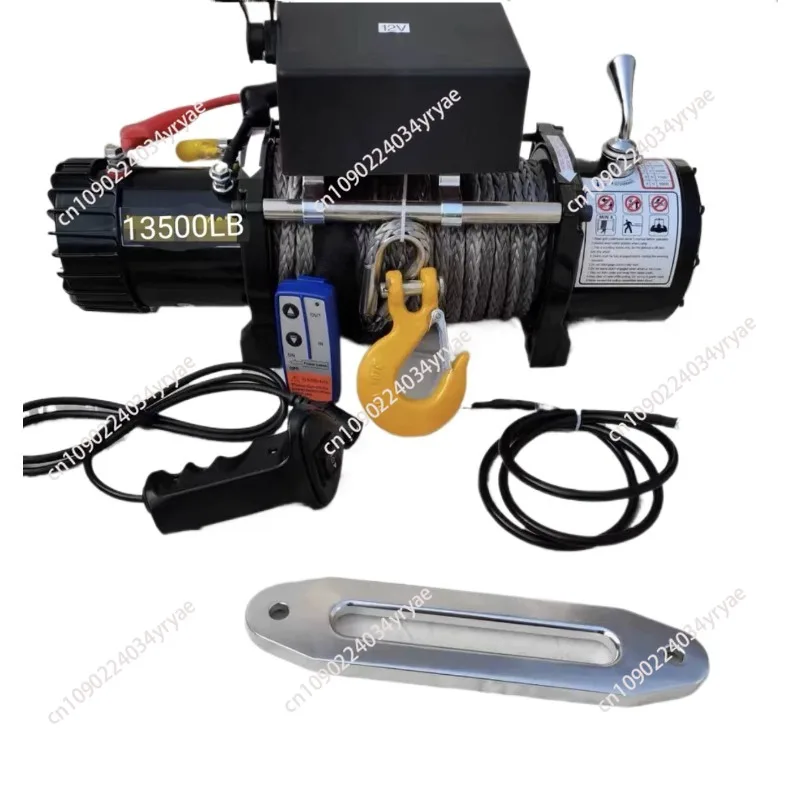 13500LBS 12V/24V Electric Winch With Remote Control for Car Trailer Ropes Towing Strap ATV Truck Off Road