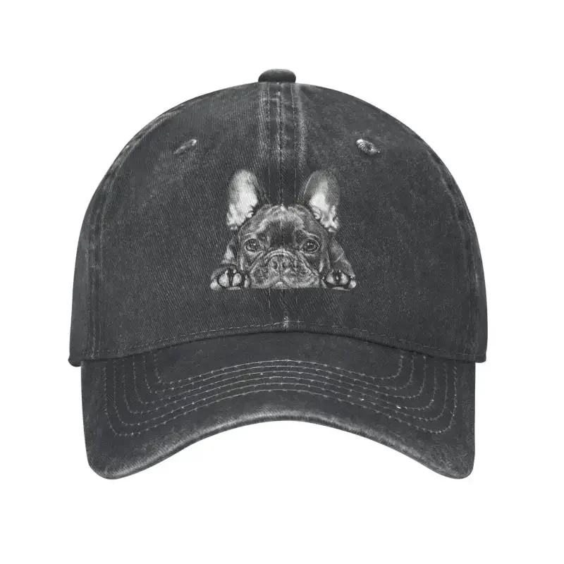 Y2K Personalized Cotton Frenchie Dog French Bulldog Baseball Cap Outdoor Women Men'S Adjustable Dad Hat Autumn