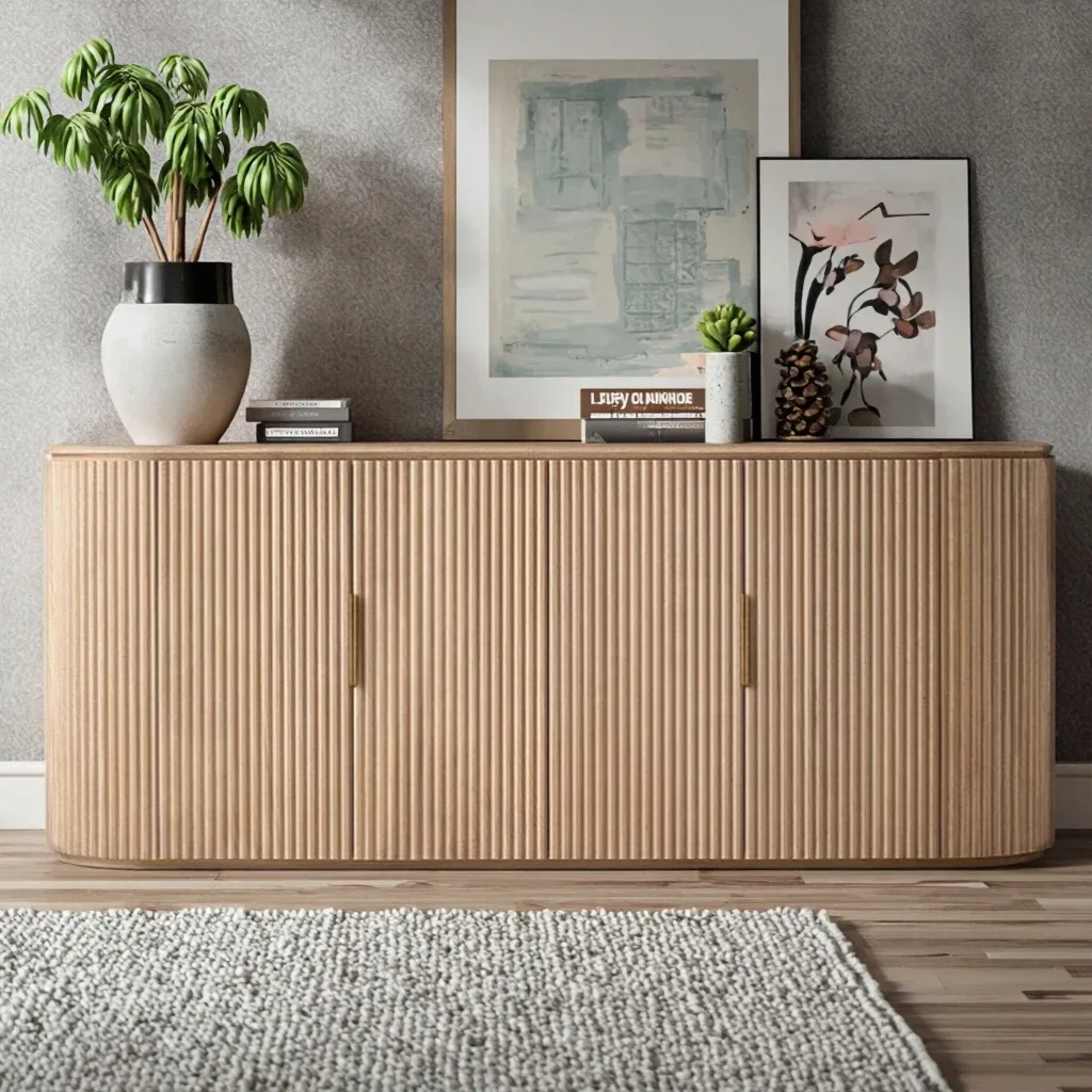 

Custom High Quality Solid Oak Wood Storage TV Cabinet and Sideboard for Dining for Home Furniture in Living Room or Villa