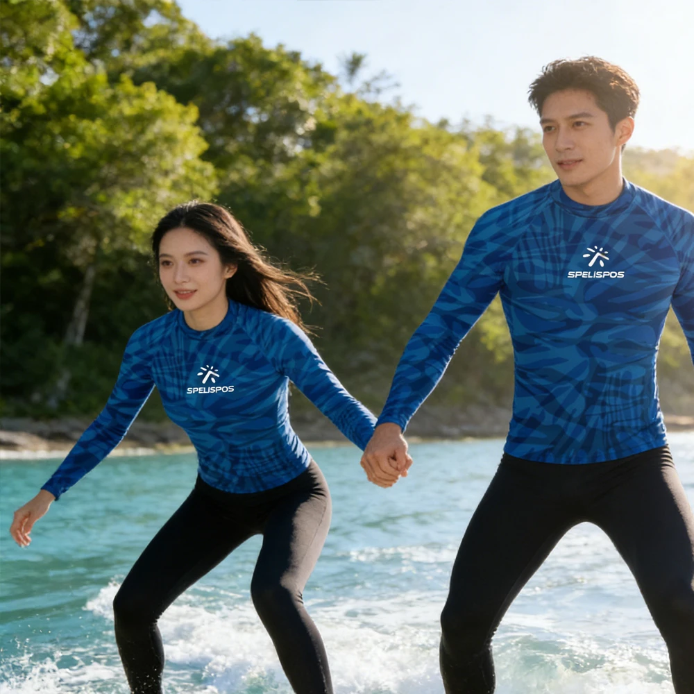 

Men's and Women's Long Sleeve UPF50+ Surfing Clothing Lightweight Surf Swimming Shirt Beachwear for Water Sport Fishing Touring