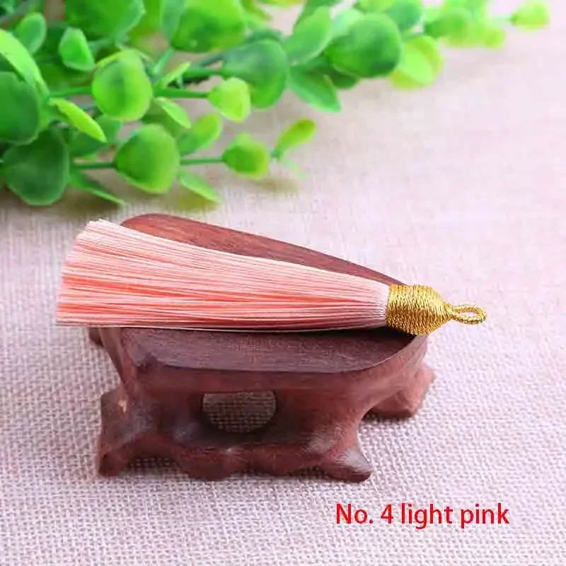 5Pcs/lot 8cm GoldenCap Tassel Silk Fringe Mini Tassel Bangs Flower Tassel For DIY jewelry Earrings Accessories Home Decor