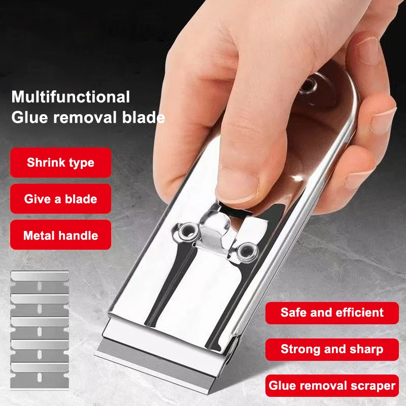 Raspador de limpeza de aço inoxidável, raspador de remoção de azulejo cerâmico de cozinha, descontaminação, ferramentas de costura de limpeza doméstica