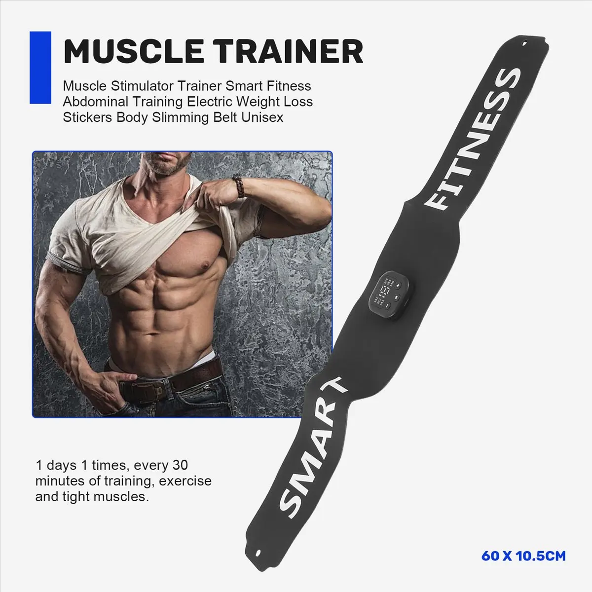 

Спортивный миостимулятор-тренажер, умный фитнес-тренажер для пресса, электрические наклейки для похудения, пояс для коррекции фигуры, унисекс