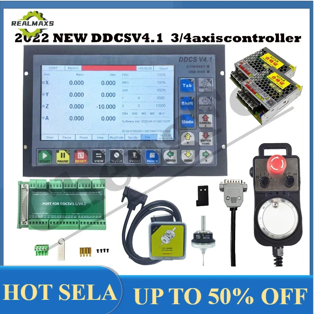 NEW DDCSV3.1 upgrade DDCS V4.1 3/4 axis independent offline machine tool engraving and milling CNC motion controller