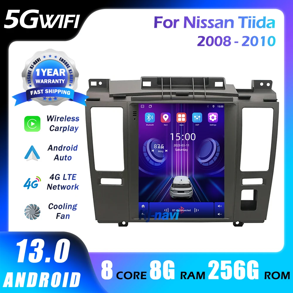 

9.7Inch Android 13 Car Radio For Nissan Tiida 2008 - 2010 Auto Multimedia Player 2 Din Vertical GPS Carplay Stereo