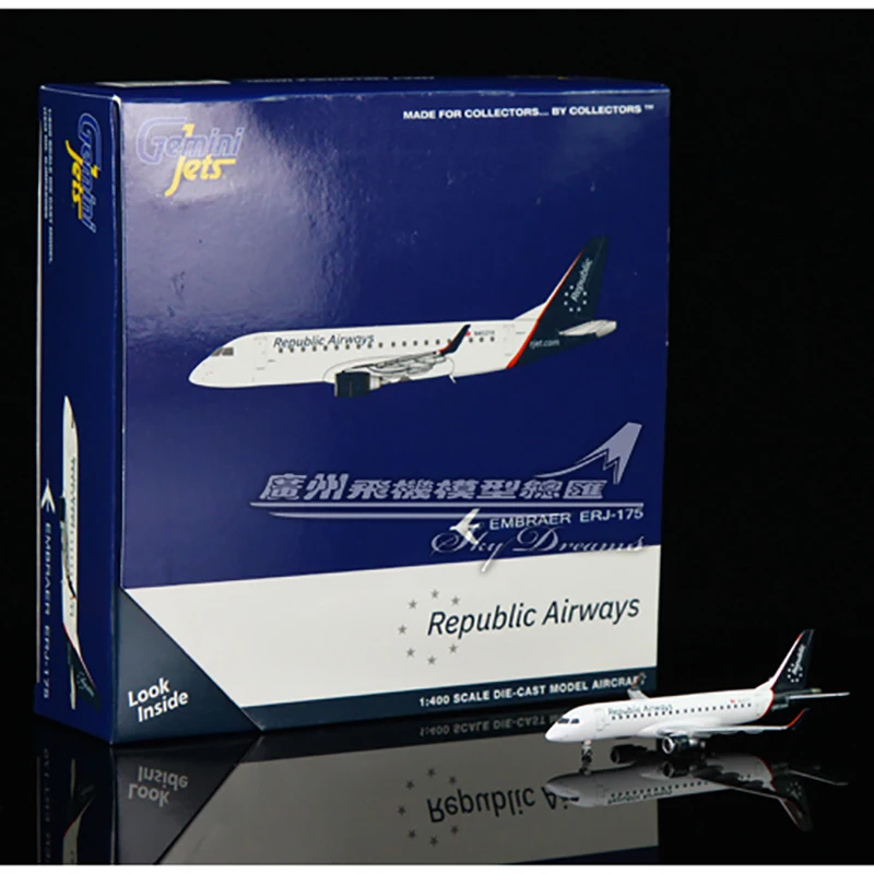 

1:400 Scale GeminiJets GJRPA2086 Republic Airways E175LR N402YX Passenger Passenger Aircraft Model Collectible Toy Gift