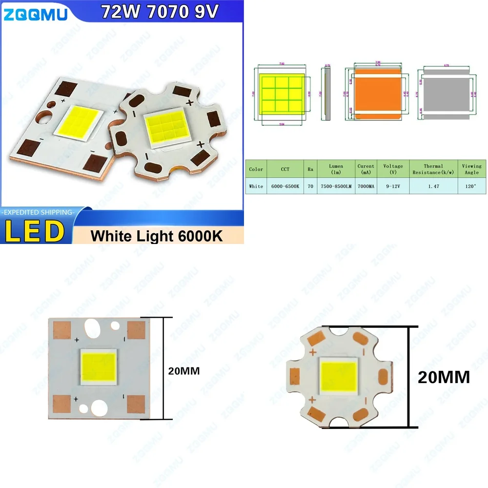72W 9-11V Led Emitt…